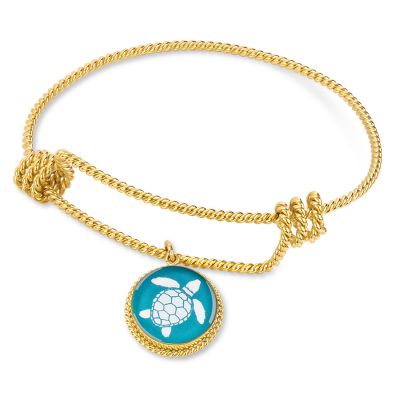 Correa/CHART Gold Sea Turtle Rope Charm Bracelet 