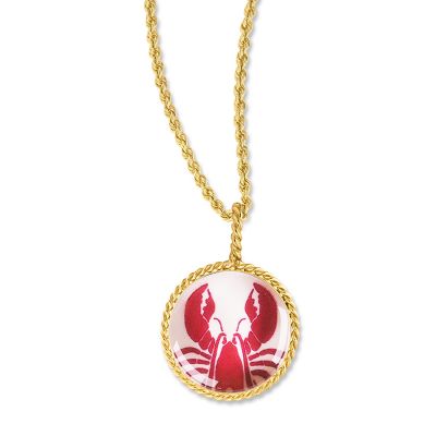 Correa/CHART Gold 3/4" Lobster Necklace Pendant