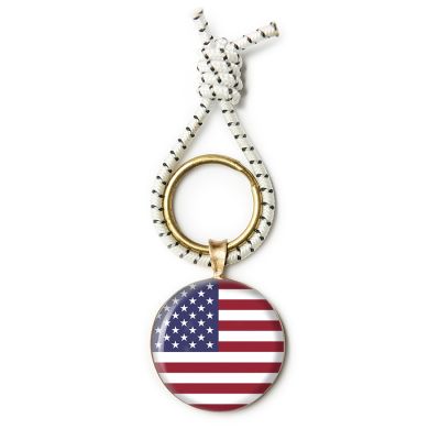 Bronze Key Ring-American Flag