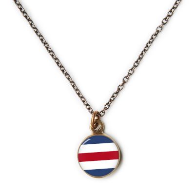 Nautical Signal Flags Bronze Mini Necklace