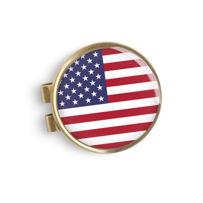 Bronze Money Clip-American Flag