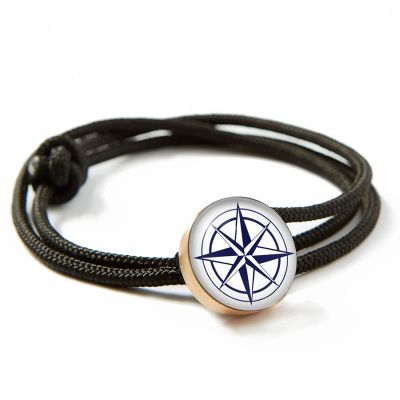 Bronze Rope Bracelet-Compass Rose
