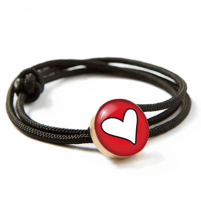 Bronze Rope Bracelet-Heart