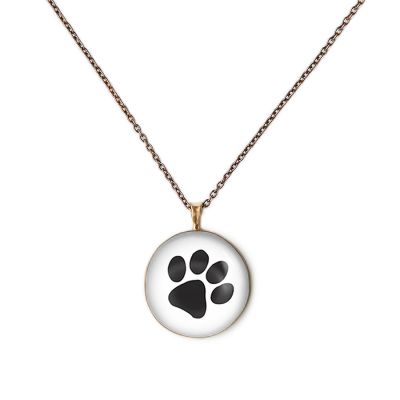 Bronze Extra Small Necklace-Paw Print