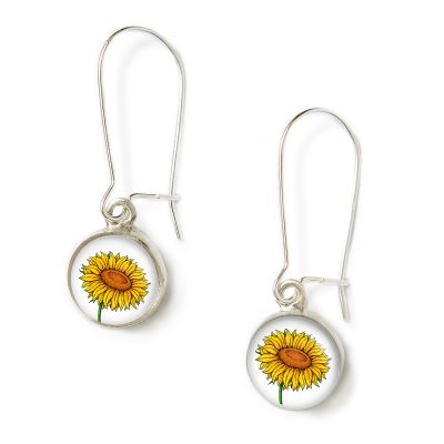 Ukraine Sunflower Dangle Earrings