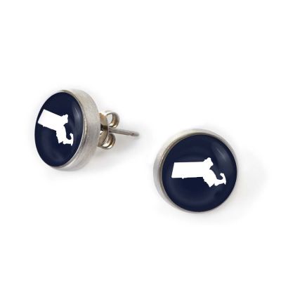 Pewter Mini - Navy and White State Silhouettes