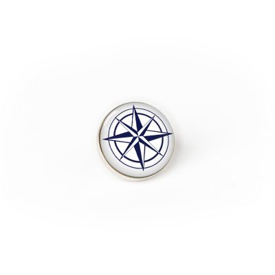 Pewter Tie/Lapel Pin-Compass Rose