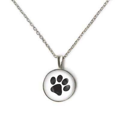 Pewter Extra Small Necklace-Paw Print