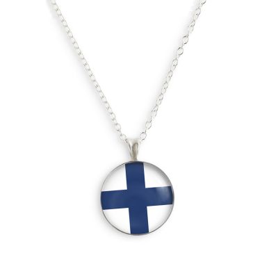 Nautical Signal Flags Silver Extra Small Necklace