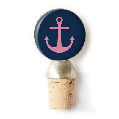 Wine Stopper-Pink Anchor